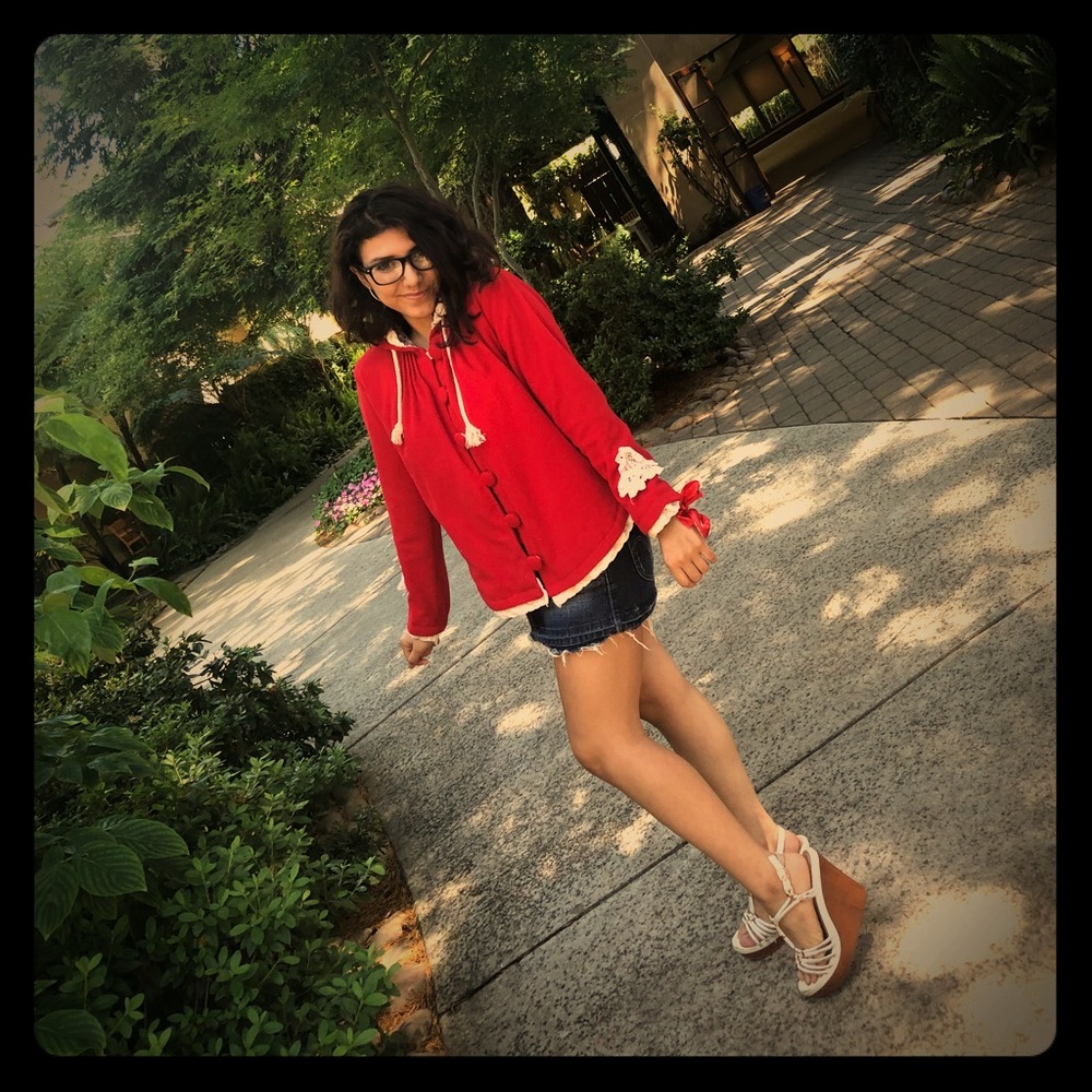 Cute Winter Red Cape Coat/ Riding Hood Inspired